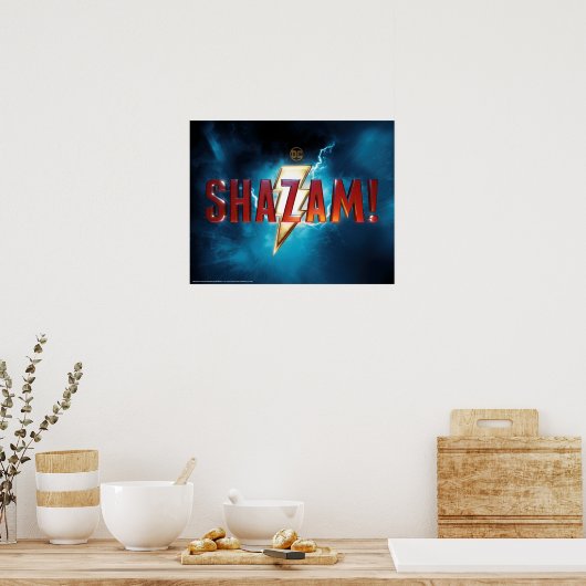 SHAZAM! | Theatrisch Logo Poster (Keuken)