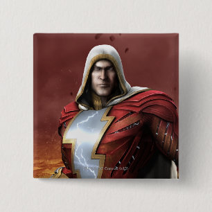 Shazam Vierkante Button 5,1 Cm