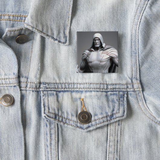 Shazam Vierkante Button 5,1 Cm (In situ)