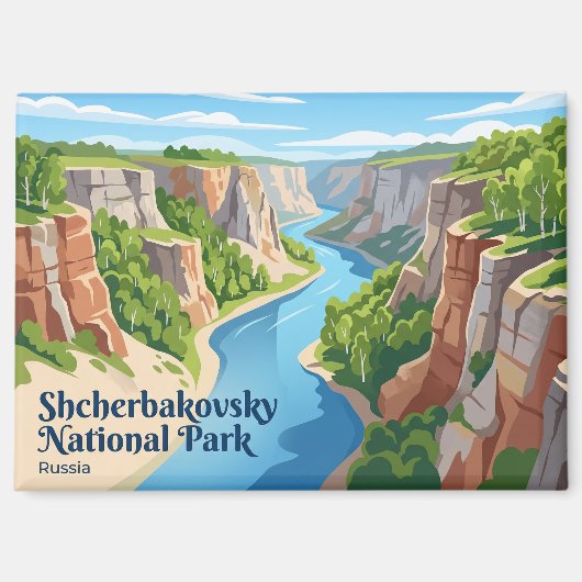 Shcherbakovsky Nationaal Park Rusland Magneet (Voorkant)