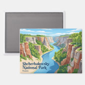 Shcherbakovsky Nationaal Park Rusland Magneet (Voorkant / Achterkant)