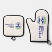 SHDS Oven Mitt en Pot Houder Ovenwant & Pannenlap Set (Voorkant)