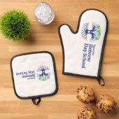 SHDS Oven Mitt en Pot Houder Ovenwant & Pannenlap Set (Top down)