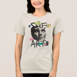 She Art Schilderij T-shirt – Vintage Vrouwelijke F