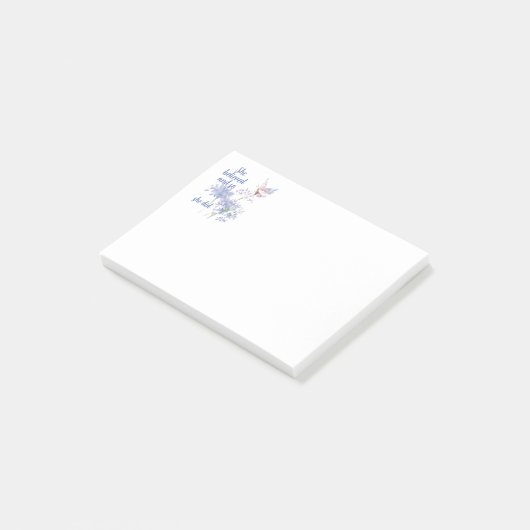 "She believed and so Motivational Quote Butterfly Post-it® Notes (Schuin)