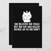 She Believed She Could But Cat Was Asleep On H Kaart (Voorkant / Achterkant)