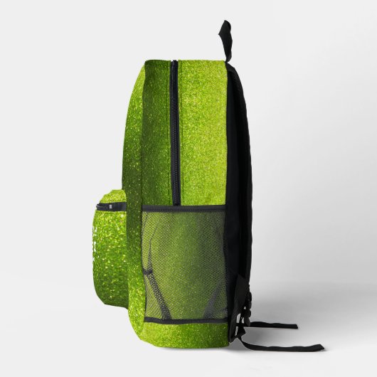 She Believed She Could Lime Green Glitter Sparkles Bedrukte Rugzak (Rechts)
