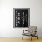 She Believed She Could Nurse Silver Glitter Name Wandkleed (In situ)