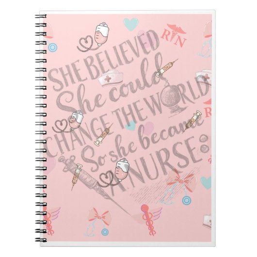 She Believed She Could -- RN Pastel Notebook Notitieboek (Voorkant)