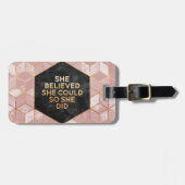 She Believed She Could So She Did Bagagelabel (Voorkant horizontaal)