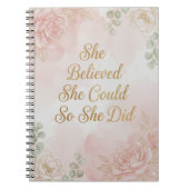 She Believed She Could, So She Did Journal Notitieboek (Voorkant)