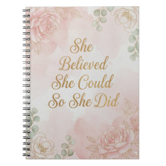 She Believed She Could, So She Did Journal Notitieboek