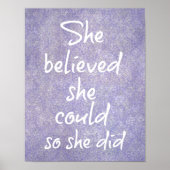She believed she could so she did Motivational Poster (Voorkant)