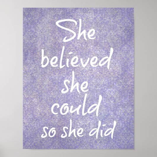 She believed she could so she did Motivational Poster (Voorkant)