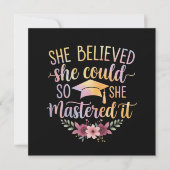 She Believed She Could So She Mastered It Graduate Kaart (Voorkant)