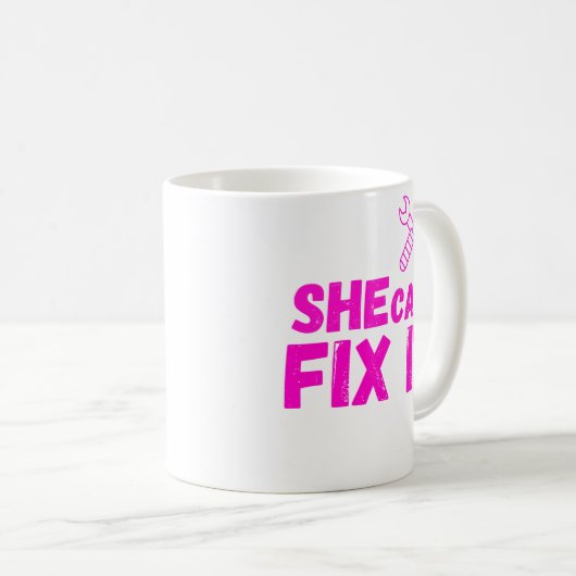 She Can Fix It DIY Mug Design Koffiemok (Voorkant rechts)