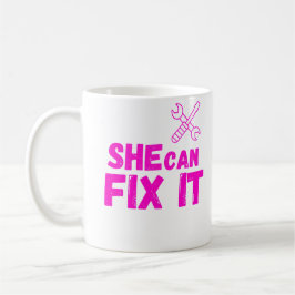 She Can Fix It DIY Mug Design Koffiemok
