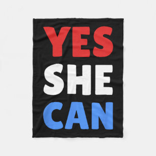 She Can Kamala Harris 2024 Wheimer 2024 Stem Harri Fleece Deken
