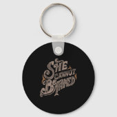 She Can Not Be Tamed Vector Retro Style Design Sleutelhanger (Voorkant)