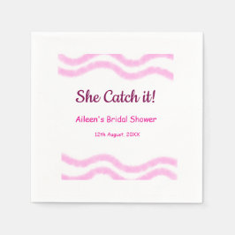 She Catch it pink spiral watercolor lines bridal  Servet
