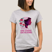 She Codes She Blooms T-shirt (Voorkant)