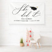 She did it GRAD banner backdrop graduation (Insitu)
