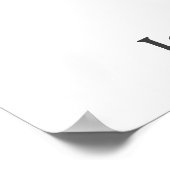 She did it Graduation invitation Photo Blue Bow  Poster (Hoek)