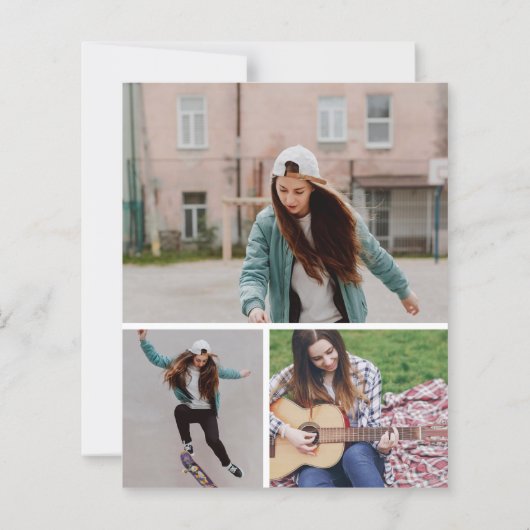 She Did It Graduation Multi Photo Party Invitation (Achterkant)