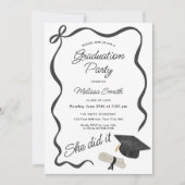 She Did It Graduation Party Photo Kaart (Voorkant)