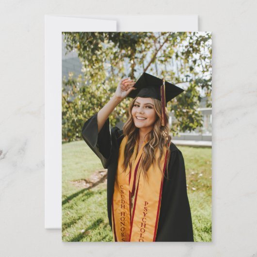 She Did It Graduation Party Photo Kaart (Achterkant)