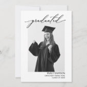 She did it modern Graduation invitation Kaart (Achterkant)