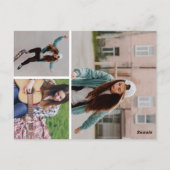 She Did It Multi Photo Graduation Party Invitation Briefkaart (Achterkant)