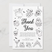 She Found Her Boo Ghost Floral  Bridal Shower  Bedankkaart (Voorkant)