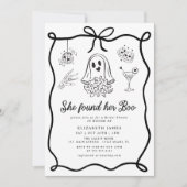 She Found Her Boo Ghost Floral  Bridal Shower  Kaart (Voorkant)