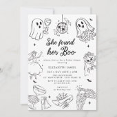 She Found Her Boo Ghost Floral  Bridal Shower  Kaart (Voorkant)
