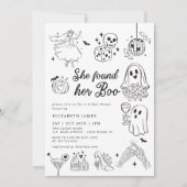 She Found Her Boo Ghost Floral  Bridal Shower  Kaart (Voorkant)
