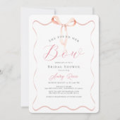 She found her Bow Pink Bow Bridal Shower Kaart (Voorkant)