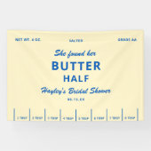 She Found Her Butter Half Bridal Shower Spandoek (Horizontaal)