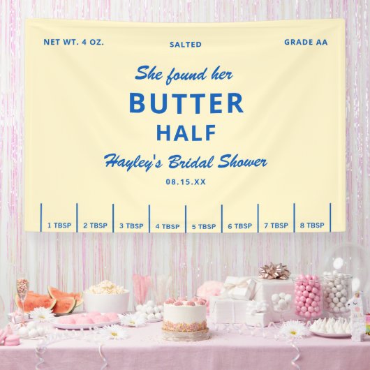 She Found Her Butter Half Bridal Shower Spandoek (Feest)