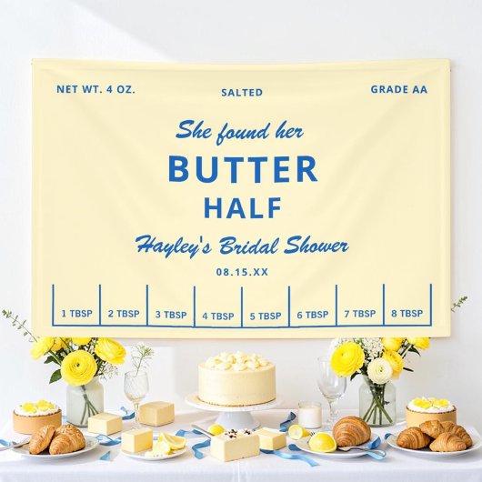 She Found Her Butter Half Butter Bridal Shower Spandoek