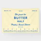 She Found Her Butter Half Butter Bridal Shower Spandoek (Horizontaal)