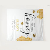 She Found Her Honey Bee Bridal Shower Backdrop  Wandkleed (Voorkant (horizontaal))