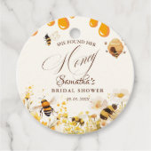 She found her honey Bee bridal shower Bedankjes Labels (Voorkant)