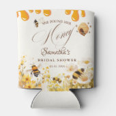 She found her honey Bee bridal shower Blikjeskoeler (Achterkant)