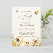 She found her honey Bee bridal shower Kaart (Staand voorkant)