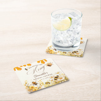 She found her honey Bee bridal shower Kartonnen Onderzetters