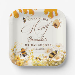 She found her honey Bee bridal shower Papieren Bordje