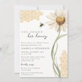 She Found Her Honey Bee Bridal Shower QR Code Kaart (Voorkant)