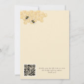 She Found Her Honey Bee Bridal Shower QR Code Kaart (Achterkant)
