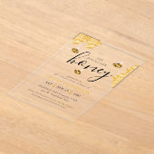 She Found Her Honey Bee Themed Bridal Shower Acryl Uitnodigingen (Laagn)